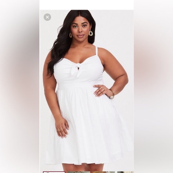 torrid Dresses Torrid Skater Dress Bow Front White Dress Nwt Poshmark
